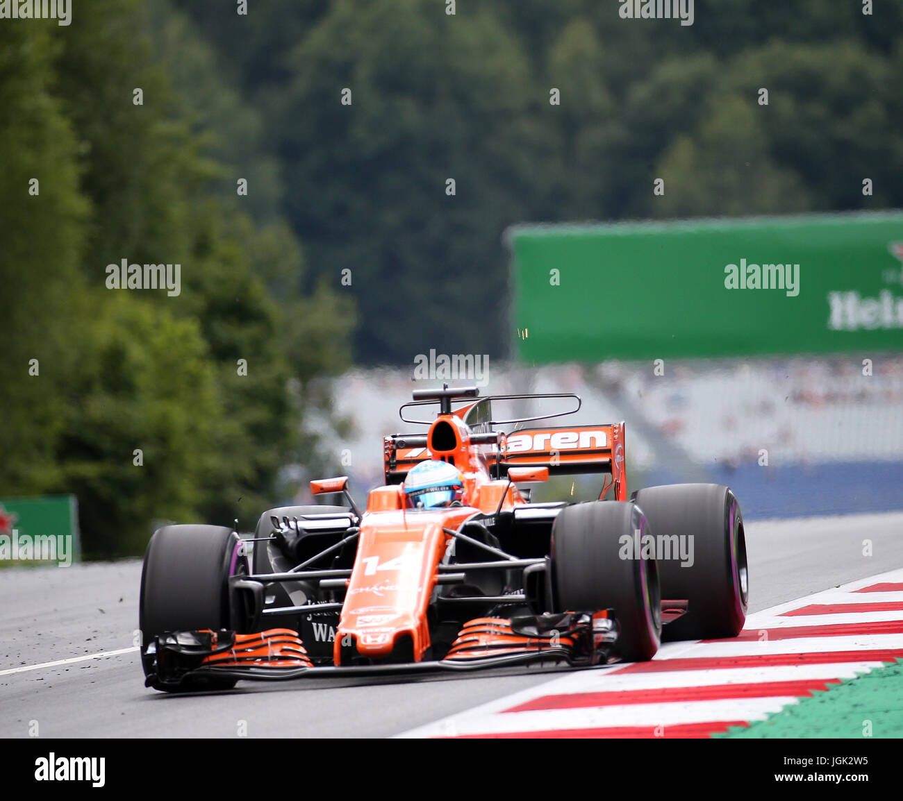 07.07.2017, red-bull-ring, Spielberg, Formel 1 Großer Preis von Österreich 2017, 06.07. - 09.07.2017, im Bild Fernando Alonso (Spa #14), Mclaren honda Foto: Cronos/Hasan bratic Stockfoto