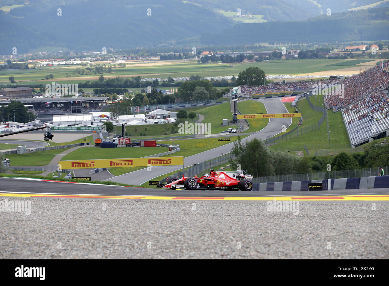 07.07.2017, red-bull-ring, Spielberg, Formel 1 Großer Preis von Österreich 2017, 06.07. - 09.07.2017, im Bild Sebastian Vettel (GER #5), Scuderia Ferrari Foto: Cronos/Hasan bratic Stockfoto