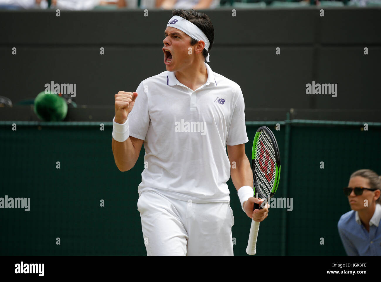 MILOS RAONIC, Kanada, die Wimbledon Championships 2017, 2017 Stockfoto