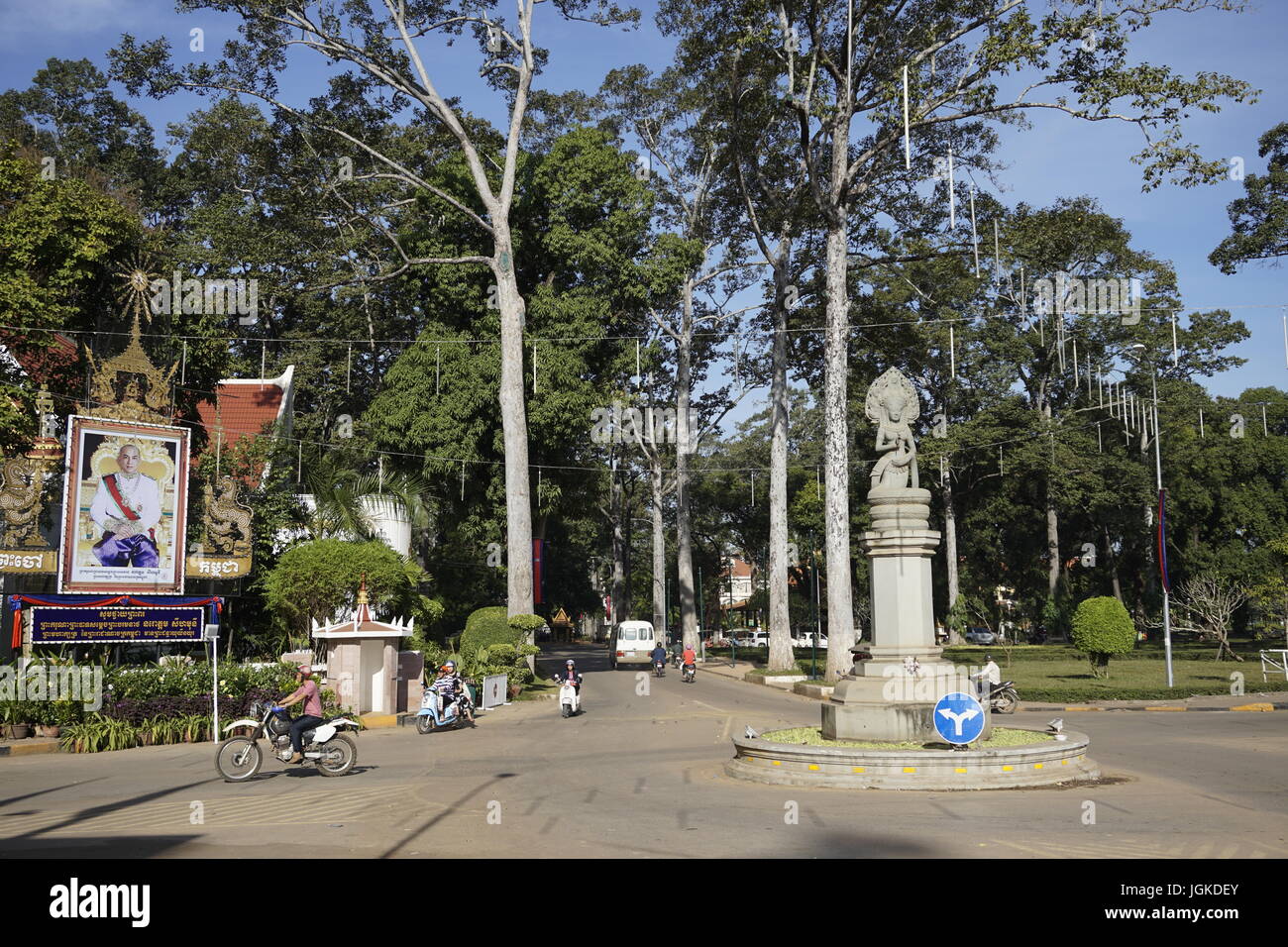 Ansara Statue Kreis, Kreisverkehr am königlichen Gärten, Siam Reap, Kambodscha Stockfoto