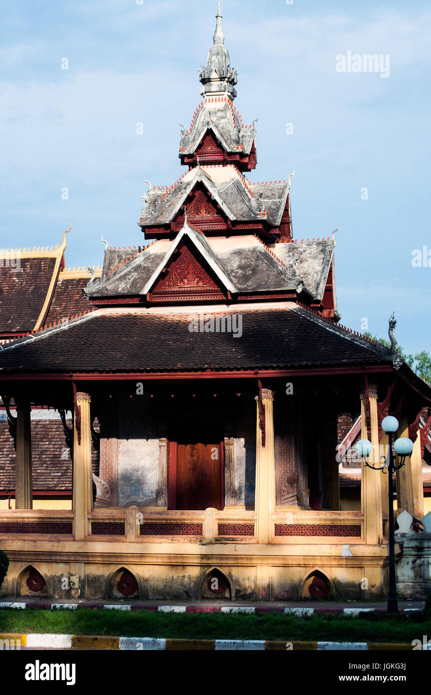 Tripitaka Bibliothek, Wat Si Saket, Vientiane, Laos Stockfoto