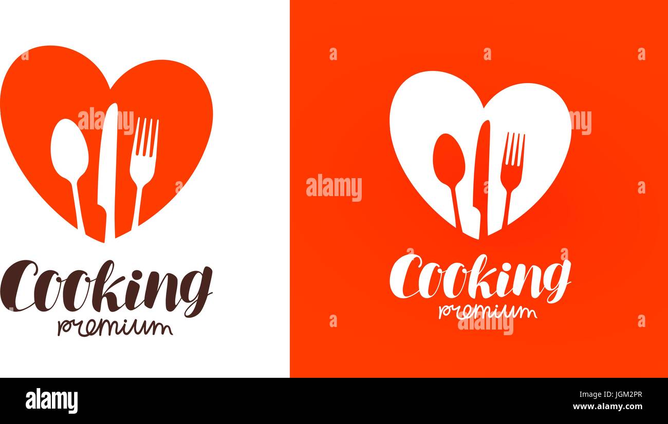 Kochen, Küche, Küche-Logo. Restaurant, Menü, Café, Imbiss-Symbol oder Label. Vektor-illustration Stock Vektor