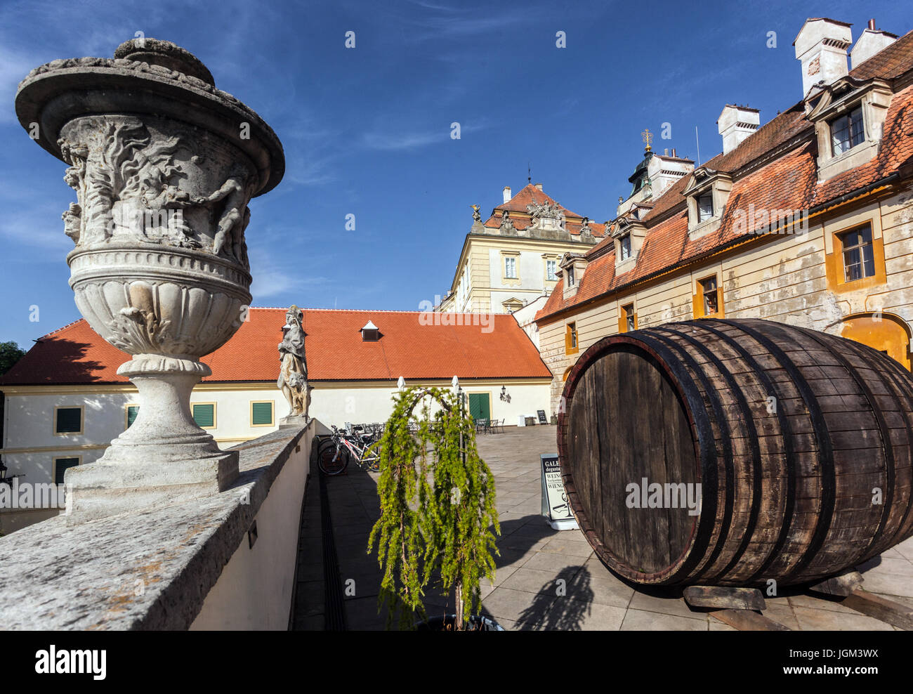 Schloss Valtice, UNESCO, Süd-Mähren, Tschechische Republik, Europa Stockfoto