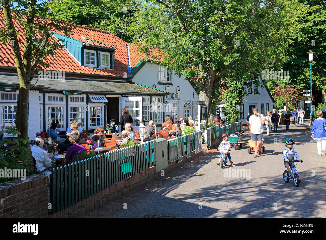 Europa, die Bundesrepublik Deutschland, Niedersachsen, Ostfriesland, Ostfriesische, Insel, Inseln, Spiekeroog, lokale Mitte, Teestube, Tourist, McPB Stockfoto