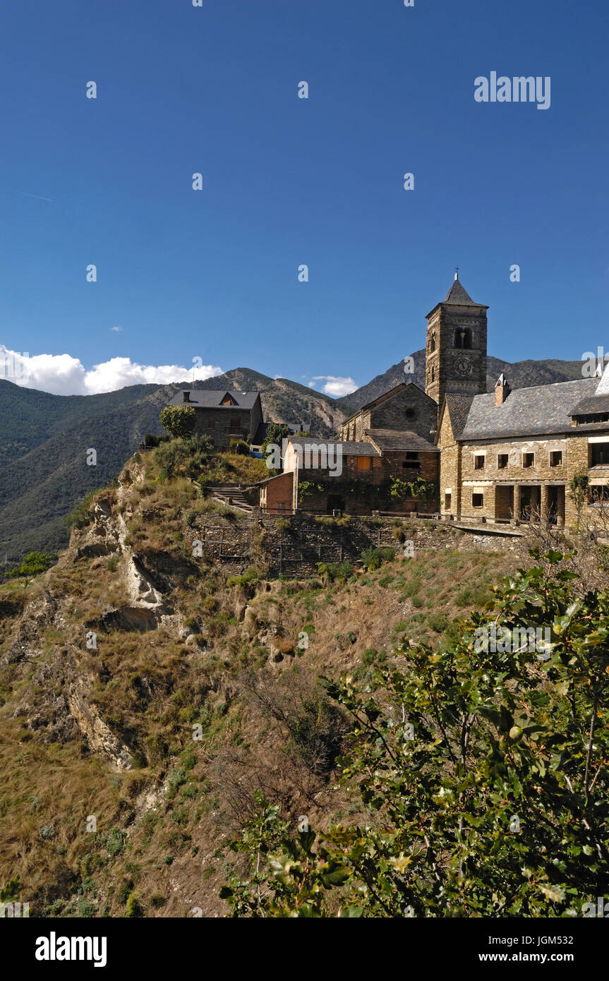 Dorf von Tirvia, Pallars Sobira, Provinz Lleida, Katalonien, Spanien Stockfoto
