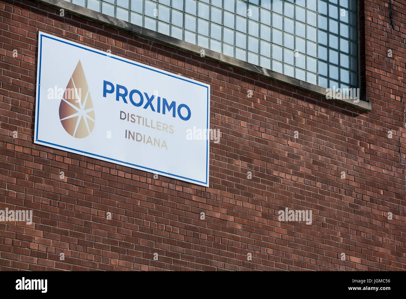 Ein Logo Zeichen außerhalb einer Einrichtung von Proximo Geister, Inc. in Lawrenceburg, Indiana auf 2. Juli 2017 besetzt. Stockfoto