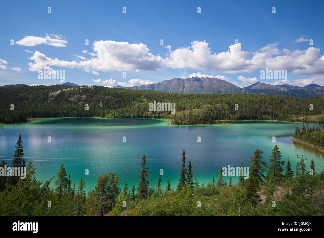 Blick auf Emerald Lake in Alaska Stockfoto