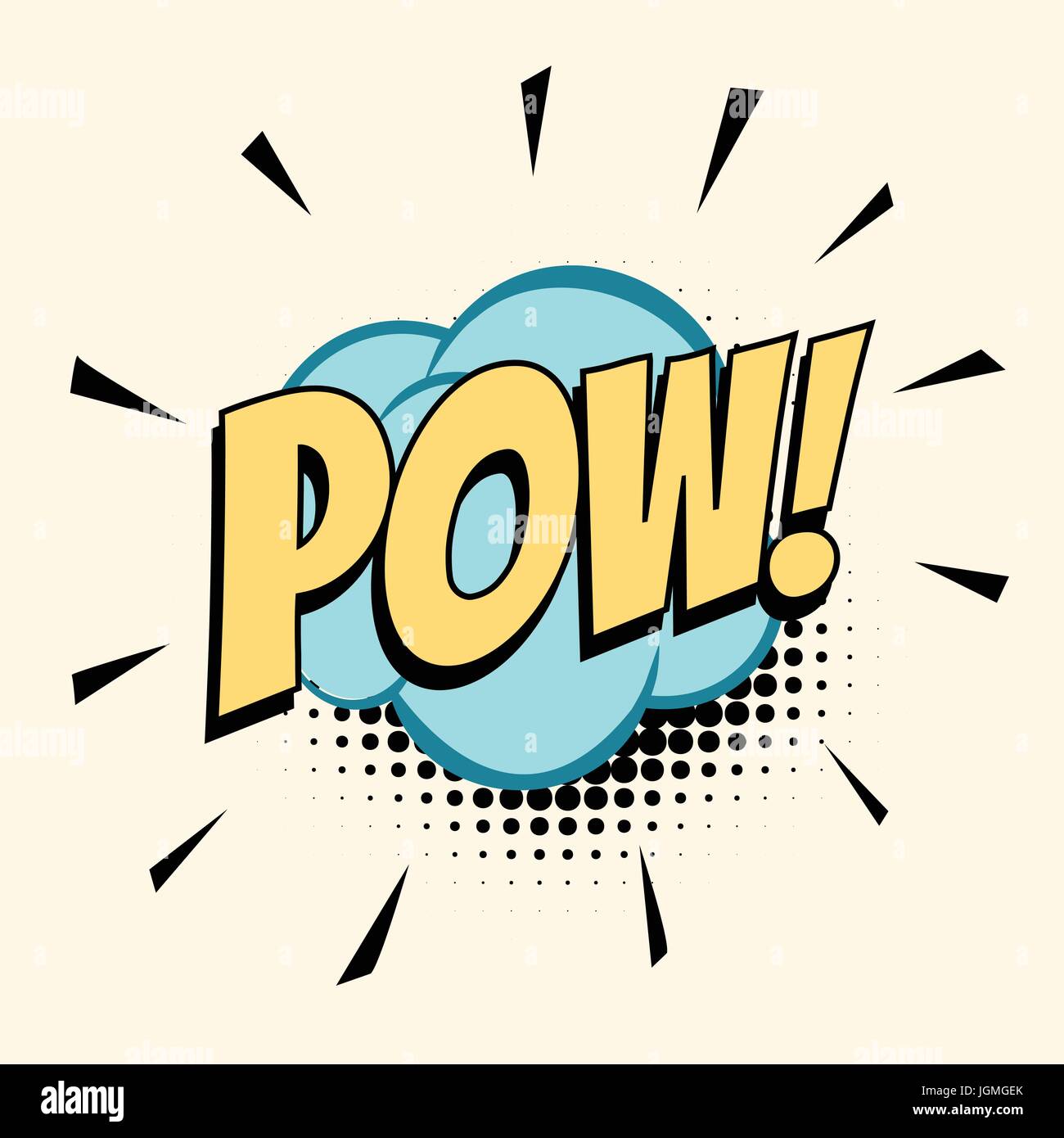 Comic-Wort Pow Stock Vektor