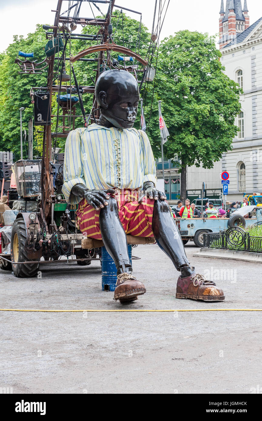 Belgien, Antwerpen, De Reuzen - The Giants von Royal de Luxe - Zomer van Antwerpen 2015 Stockfoto