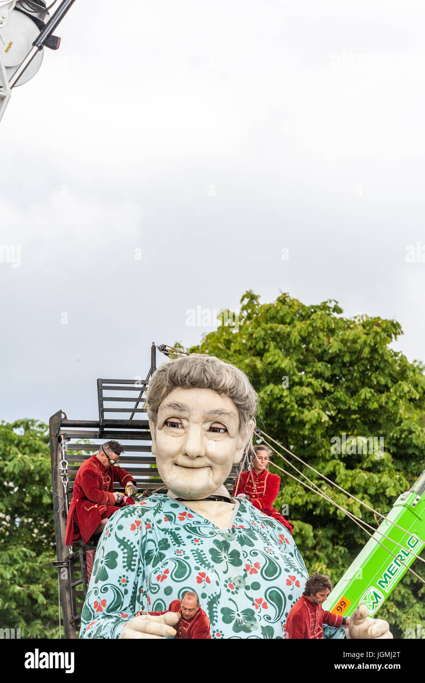 Belgien, Antwerpen, De Reuzen - The Giants von Royal de Luxe - Zomer van Antwerpen 2015 Stockfoto