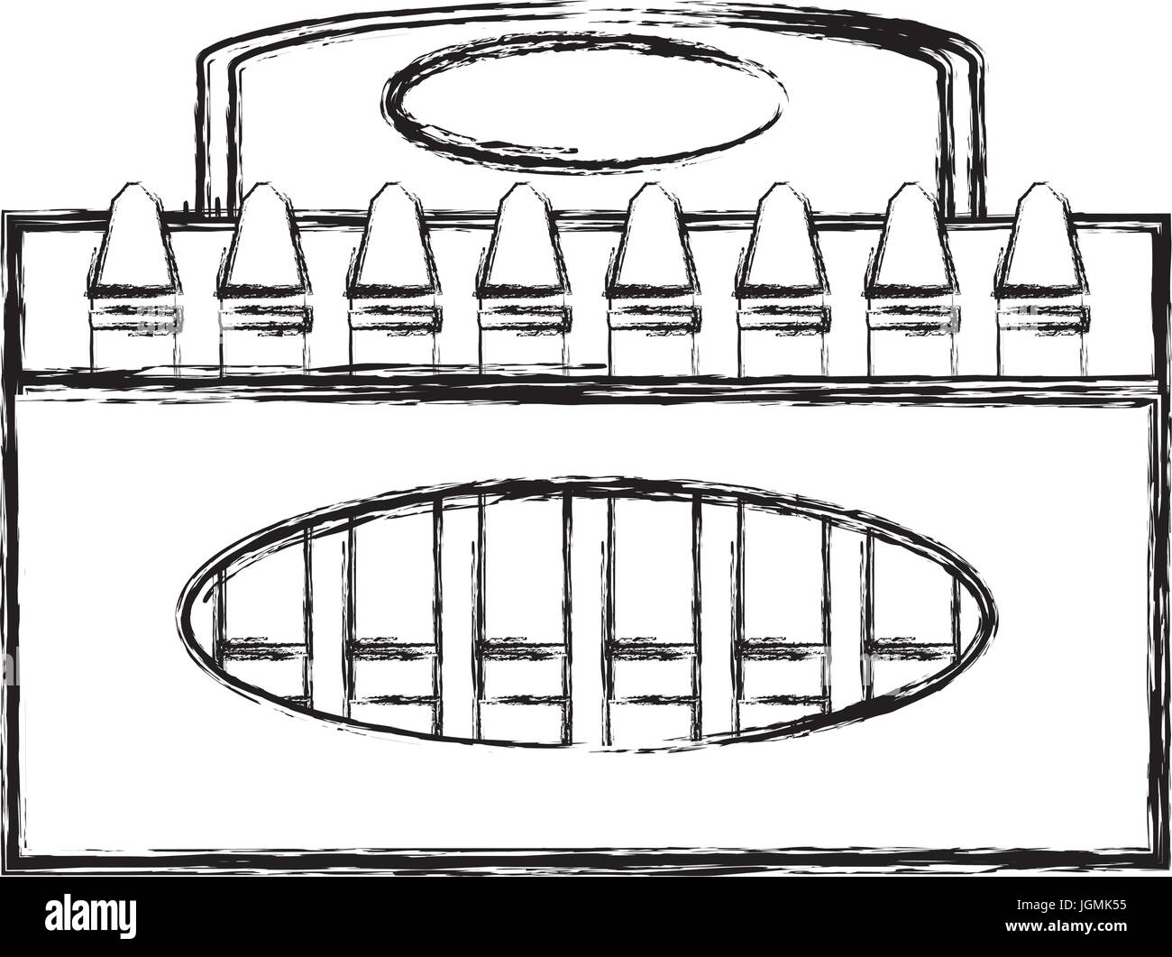 Buntstifte in box Stock Vektor