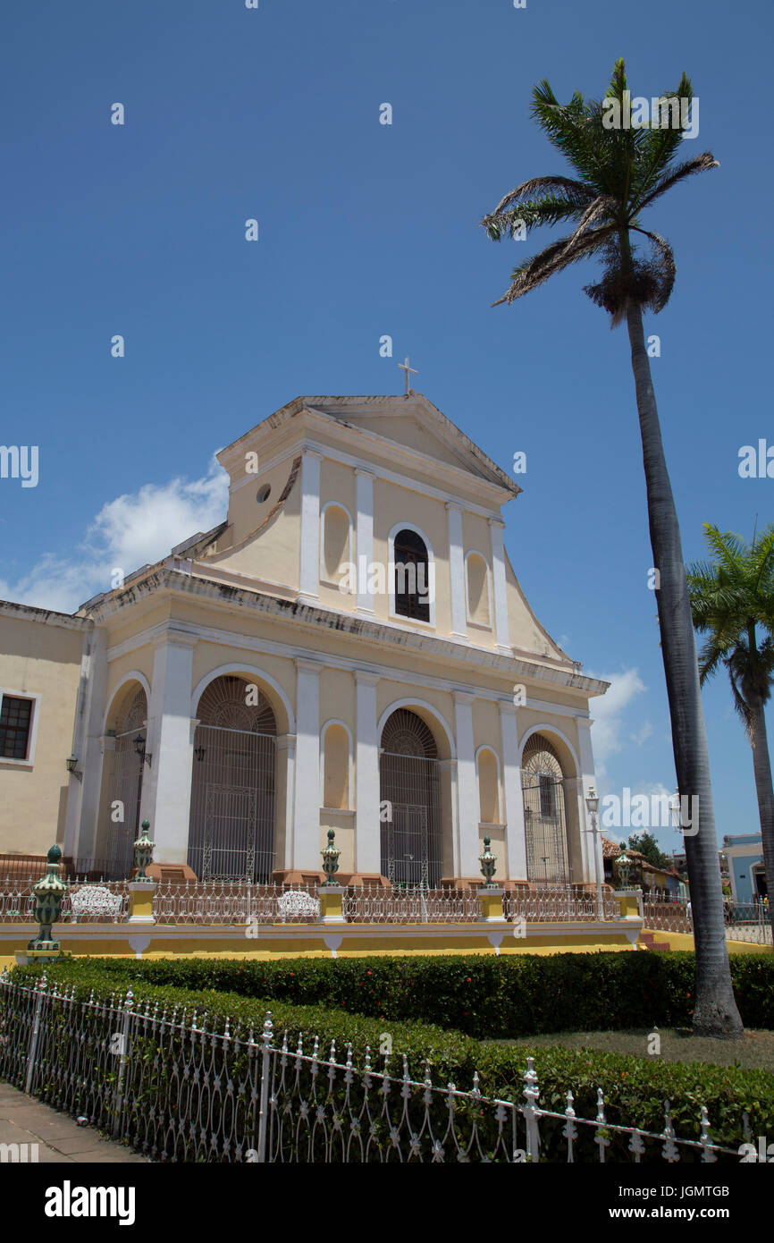 Plaza Mayor, Trinidad, UNESCO-Weltkulturerbe, Iglesia Parroquial De La Santisima Trinidad, Sancti Spiritus, Kuba Stockfoto