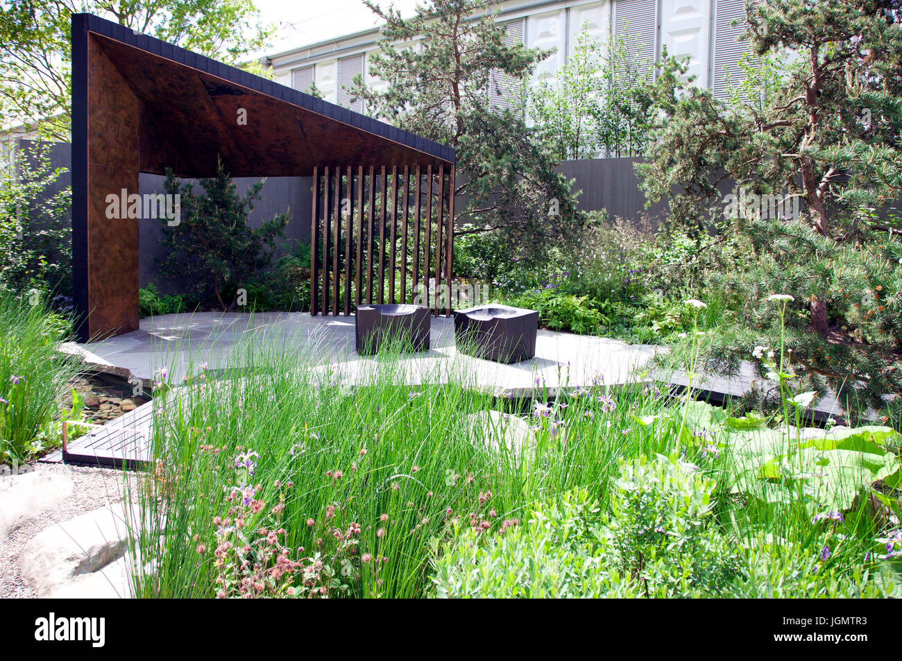 Die Royal Bank of Canada Garten von Charlotte Harris, RHS Chelsea Flower Show 2017 Stockfoto