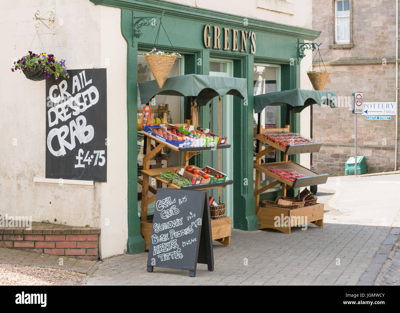 Green Obst-und Gemüsehändler, Crail, Fife, Schottland Stockfoto