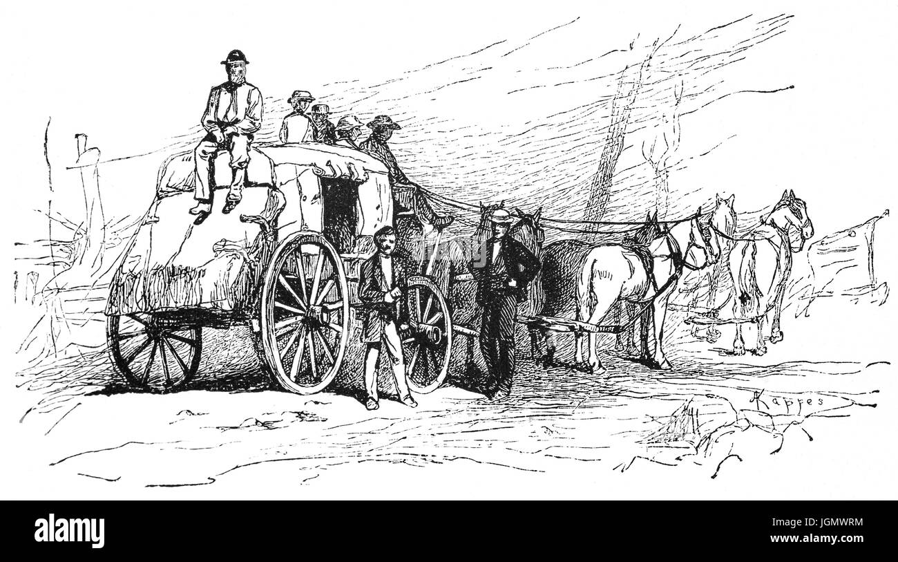 1879: ab ins Silberminen aus Salt Lake City, Utah, Vereinigte Staaten von Amerika Stockfoto