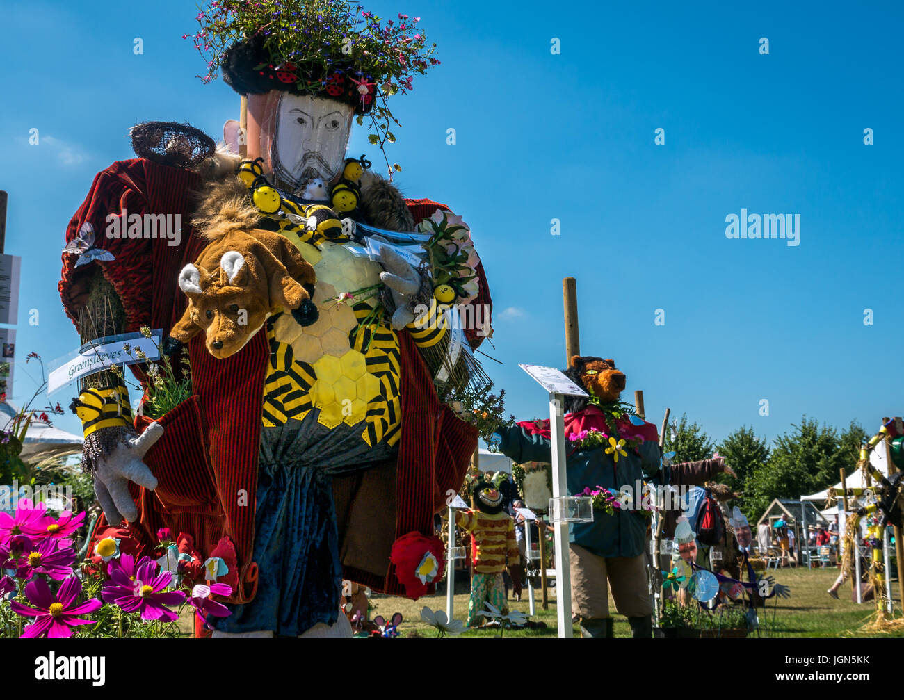 Vogelschau von lokalen Grundschulen zum Thema ‘Walk on the Wild Side’, RHS Hampton Court Flower Show, London, England, Großbritannien Stockfoto