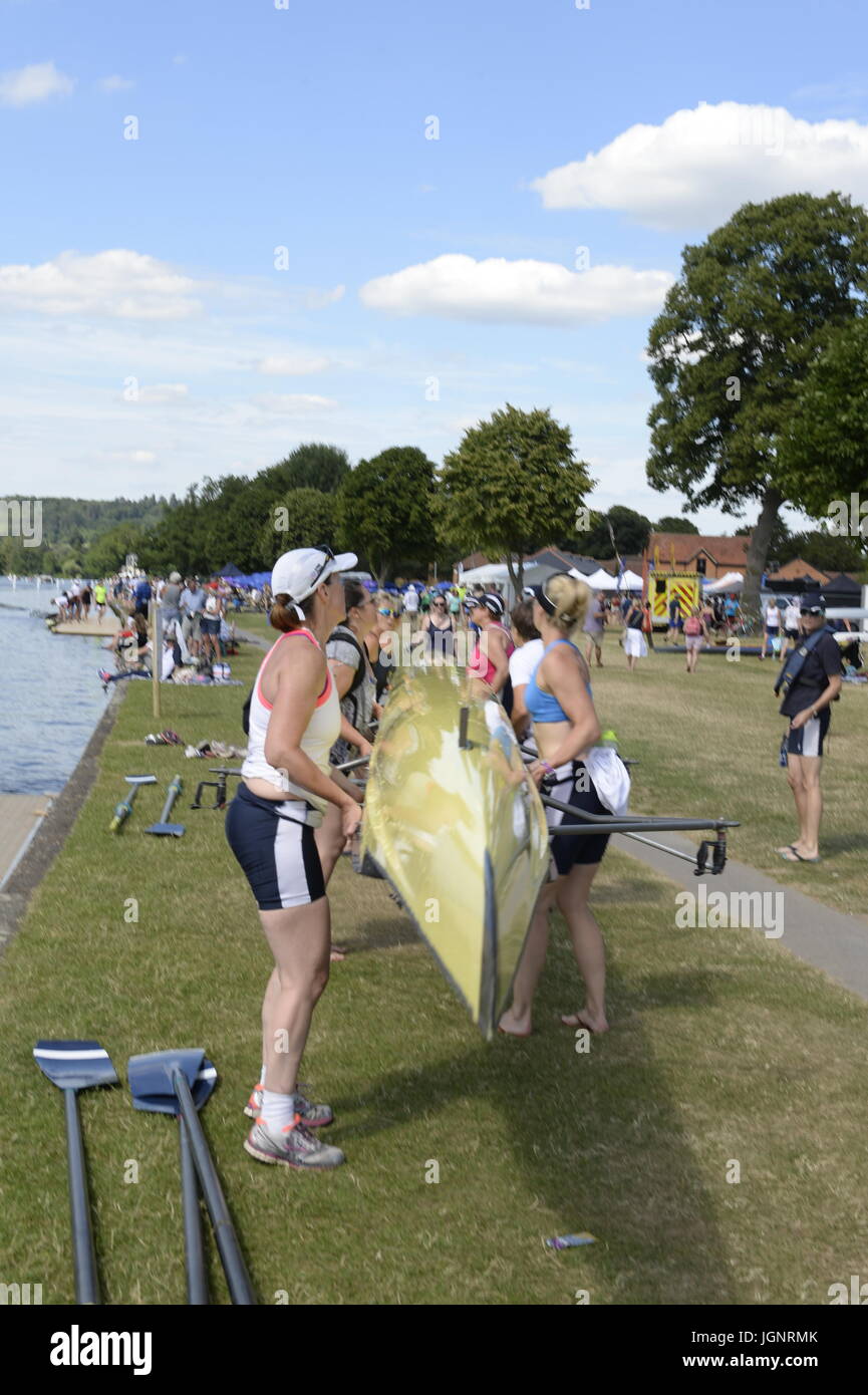 Henley on Thames, Großbritannien. 8 Jul, 2017. Henley on Thames 2017 Regatta Credit: David Hammant/Alamy leben Nachrichten Stockfoto