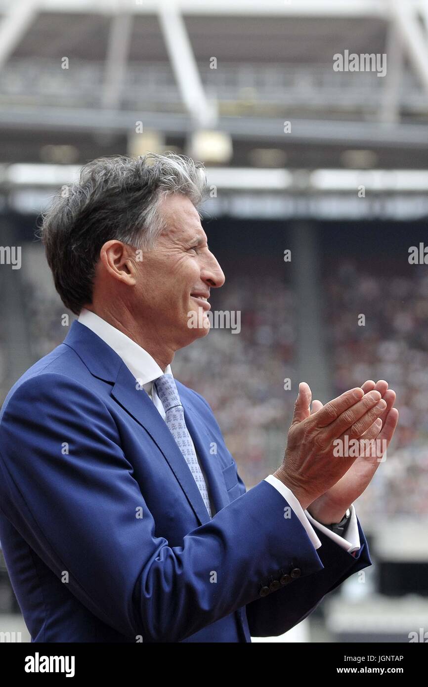 Stratford, UK. 9. Juli 2017. Herrn Seb Coe applaudiert. Jubiläumsspiele. IAAF Diamond League. London-Olympia-Stadion. Queen Elizabeth Olympic Park. Stratford. London. VEREINIGTES KÖNIGREICH. 07.09.2017. Bildnachweis: Sport In Bilder/Alamy Live-Nachrichten Stockfoto