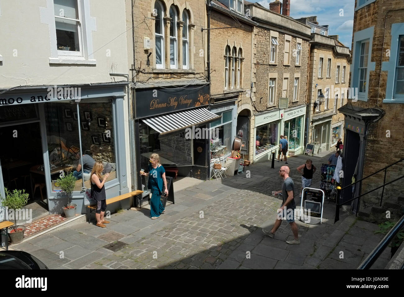 St.Catherine Hill, Frome, Somerset, UK. Stockfoto