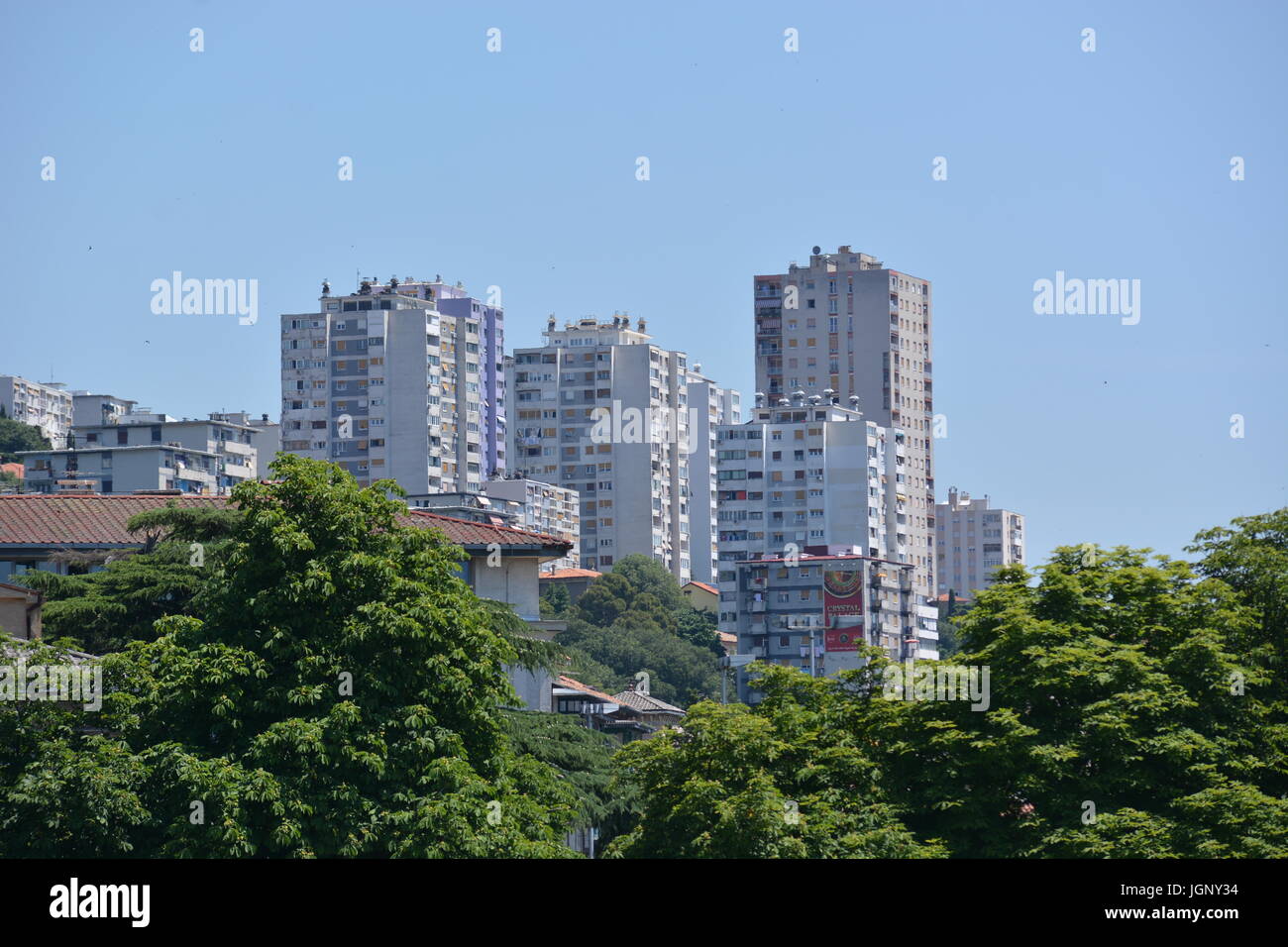 Rijeka, Kroatien - 12. Juni 2017 - Hafen von Rijeka, Kroatien Stockfoto