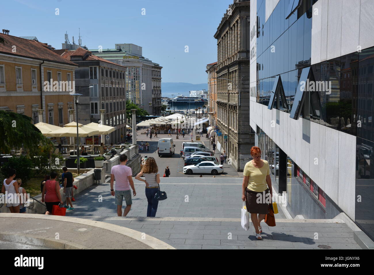 Rijeka, Kroatien - 12. Juni 2017 - Rijeka in Kroatien Stockfoto