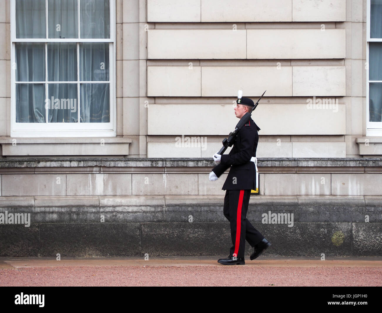 Queens Wachablösung am Buckingham Palace, London City, Vereinigtes Königreich, England Stockfoto