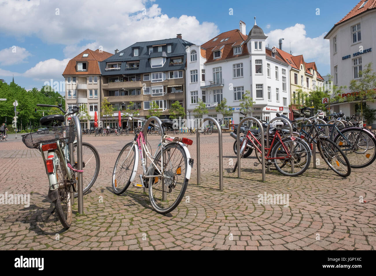 Die Skyline von Oldenburg, Niedersachsen, Deutschland Stockfoto