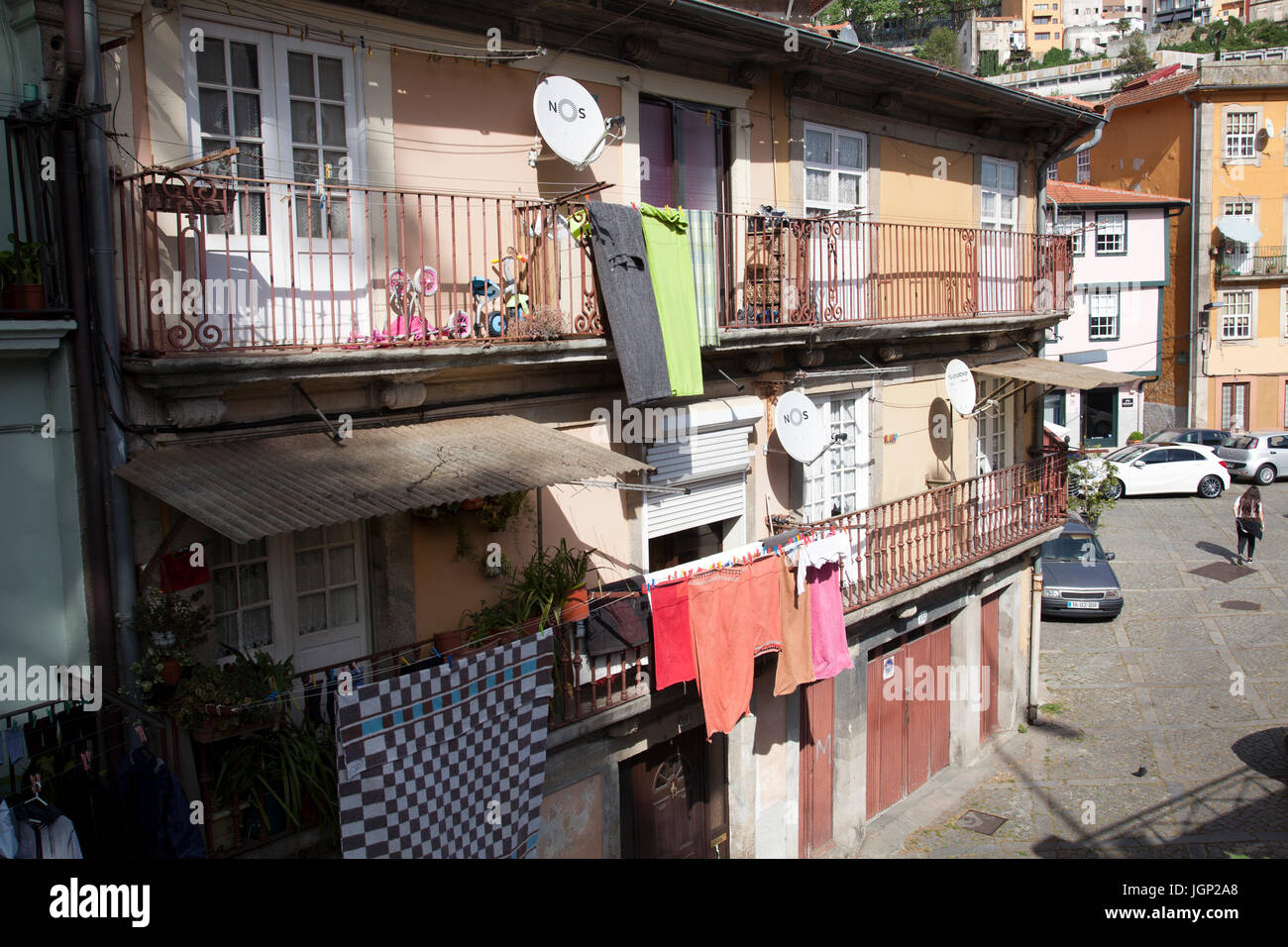 Häuser in Porto historischen Viertel - Portugal Stockfoto