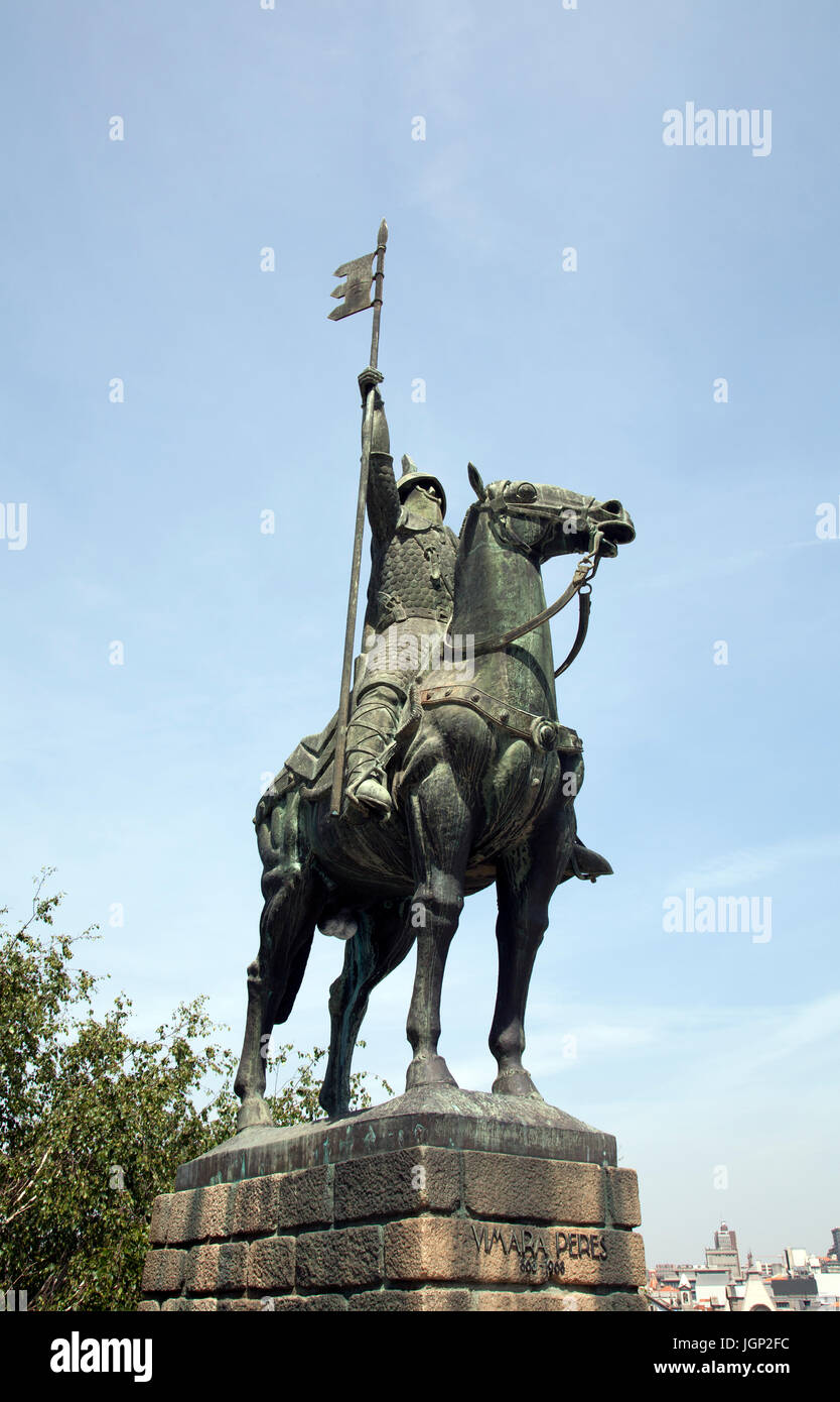 Vímara Peres Statue in Porto - portugal Stockfoto