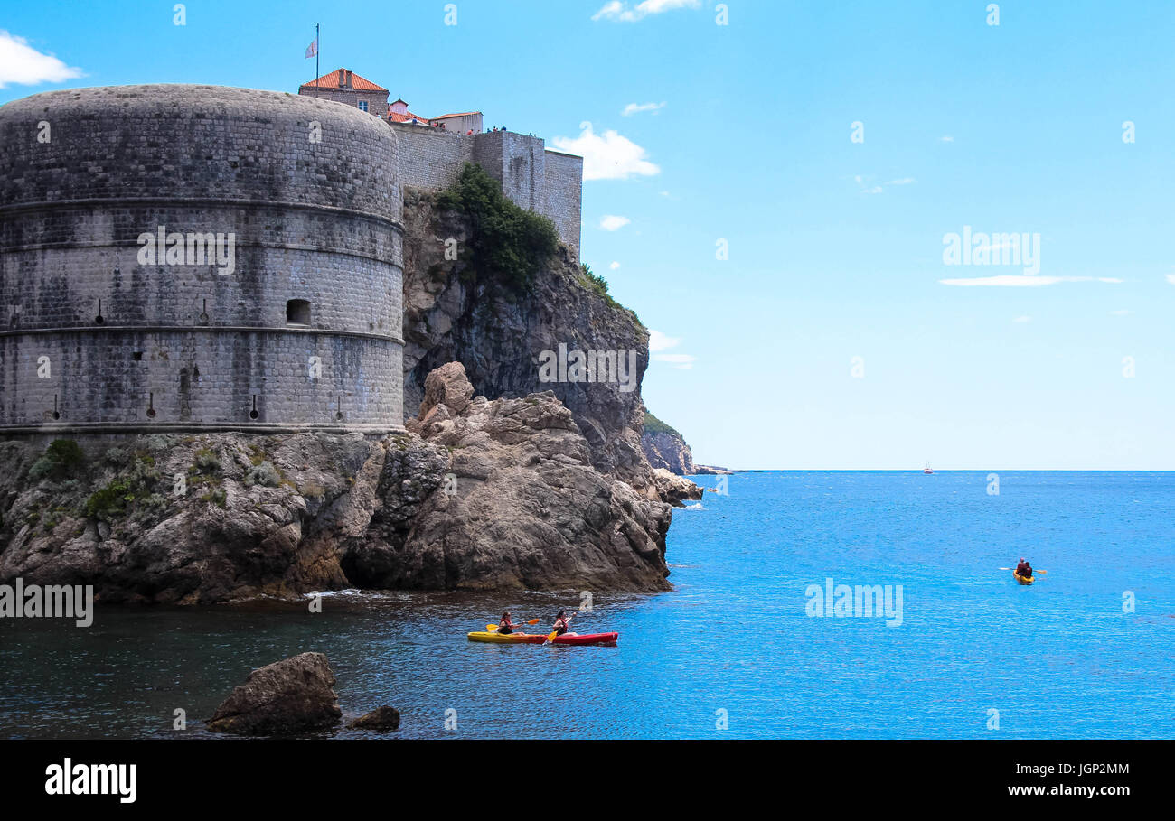 Kanu Wassersport in Dubrovnik Kroatien Stockfoto