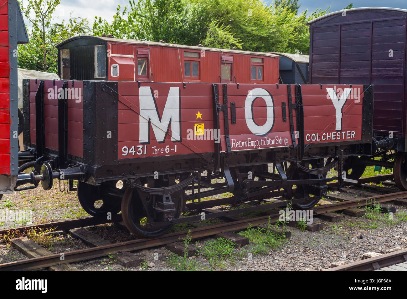 Mitte des Suffolk Feldbahn Stockfoto