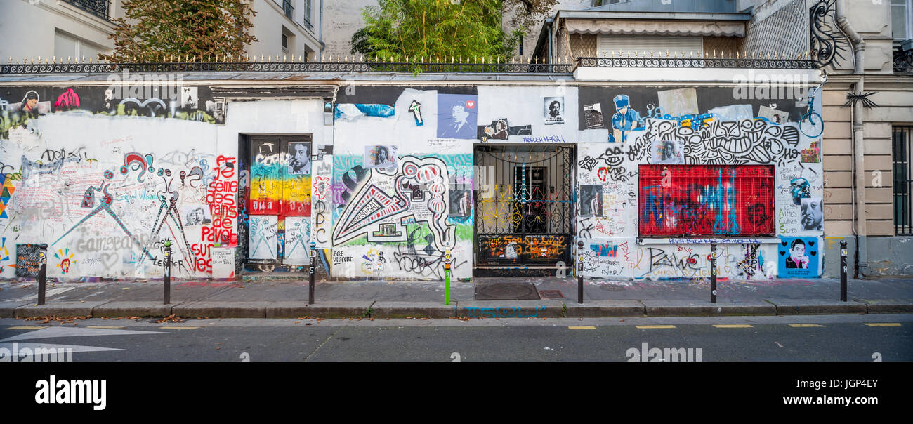 Frankreich, Paris, n ° 5 Bis Rue de Verneuil - Serge Gainsbourg Residenz Stockfoto