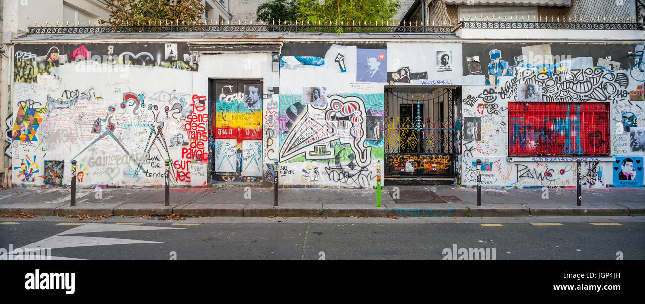 Frankreich, Paris, n ° 5 Bis Rue de Verneuil - Serge Gainsbourg Residenz Stockfoto