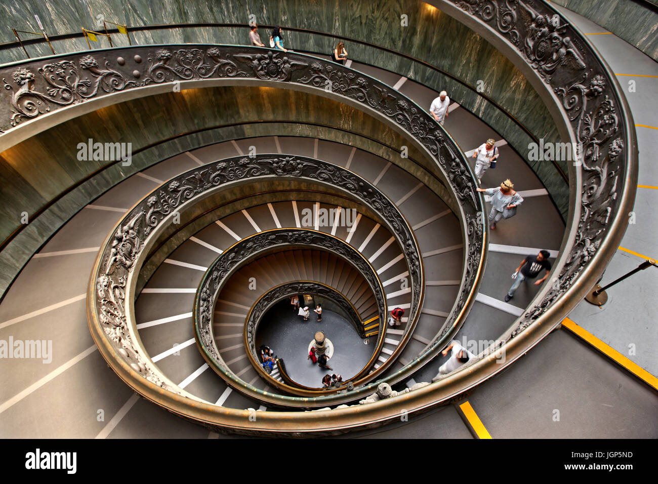 Die berühmte "Bramante" Treppe der Vatikanischen Museen, Vatikanstadt Stockfoto
