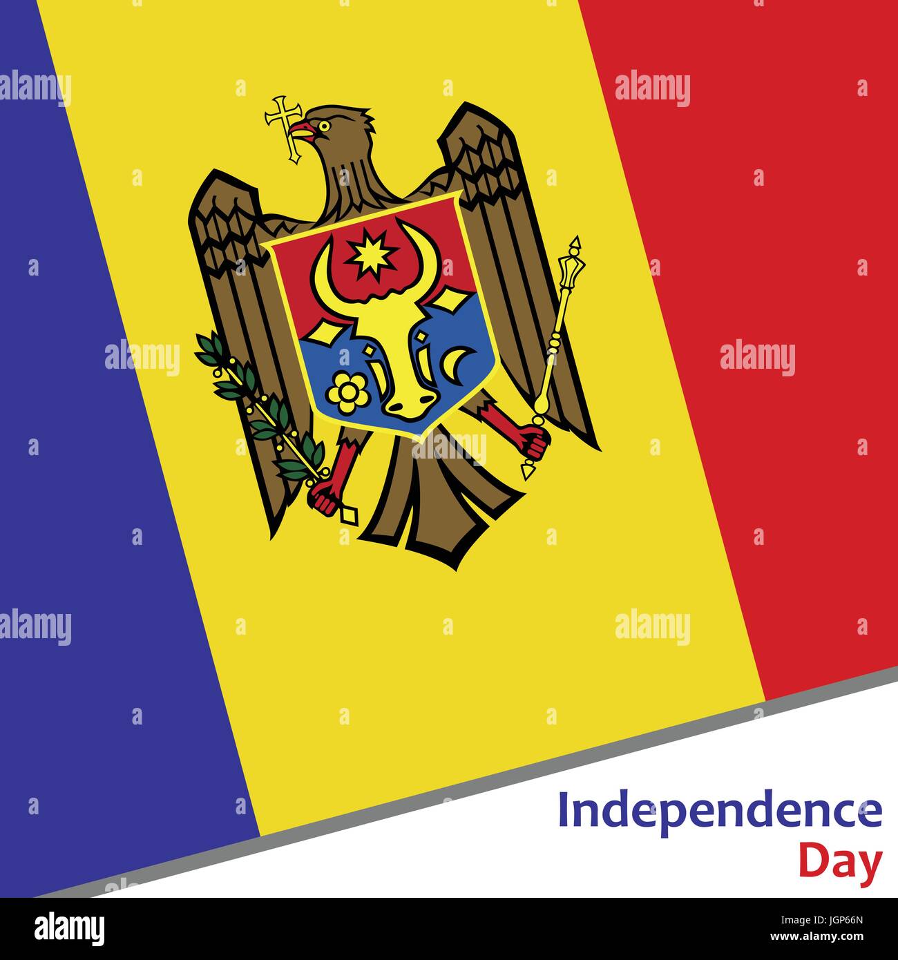 Tag der Unabhängigkeit der Republik Moldau Stock Vektor