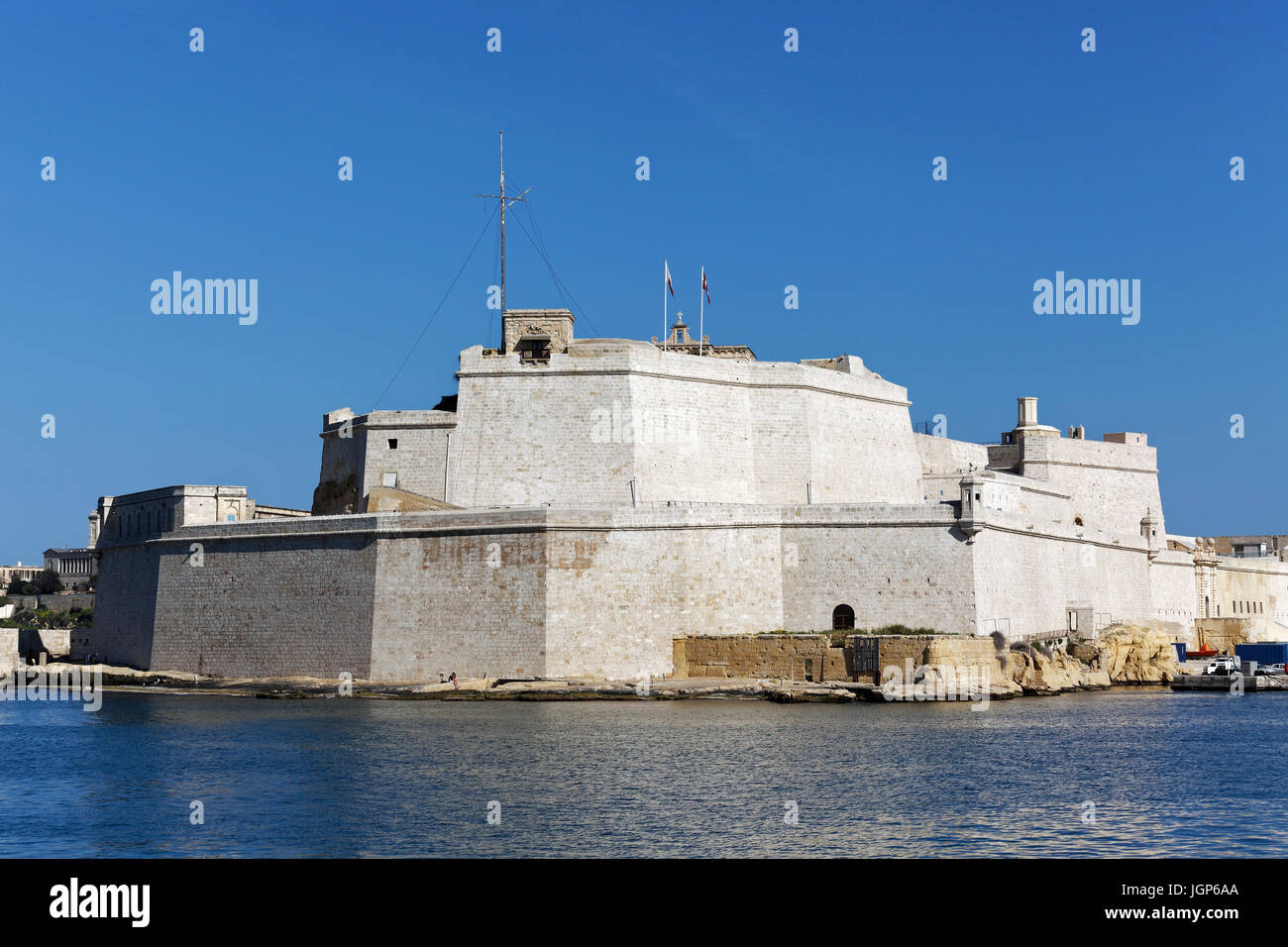 Fort St. Angelo, Vitgateiosa, Birgu, drei Städte, Malta Stockfoto