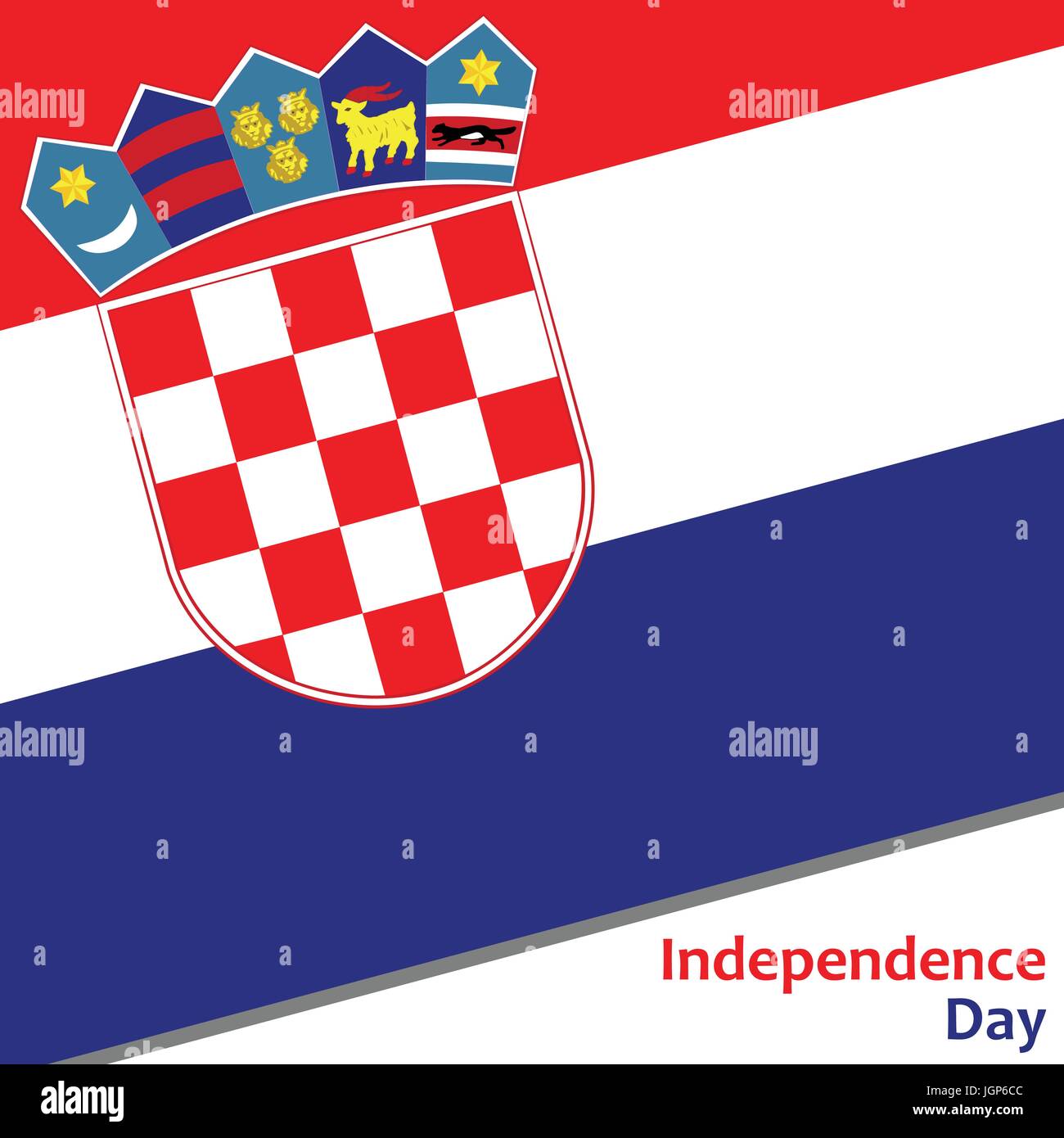 Kroatien-Unabhängigkeitstag Stock Vektor