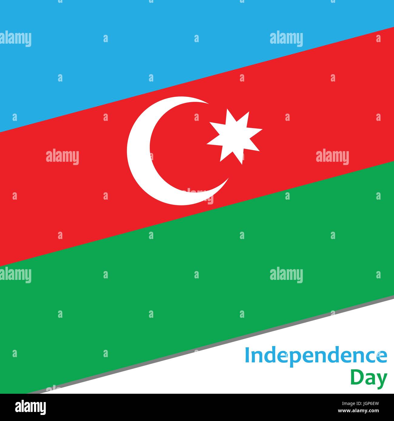 Tag der Unabhängigkeit von Aserbaidschan Stock Vektor