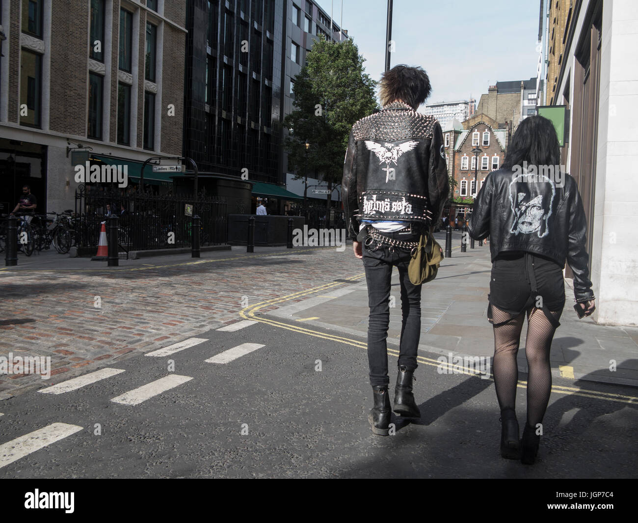 Punks in Soho, London Stockfoto