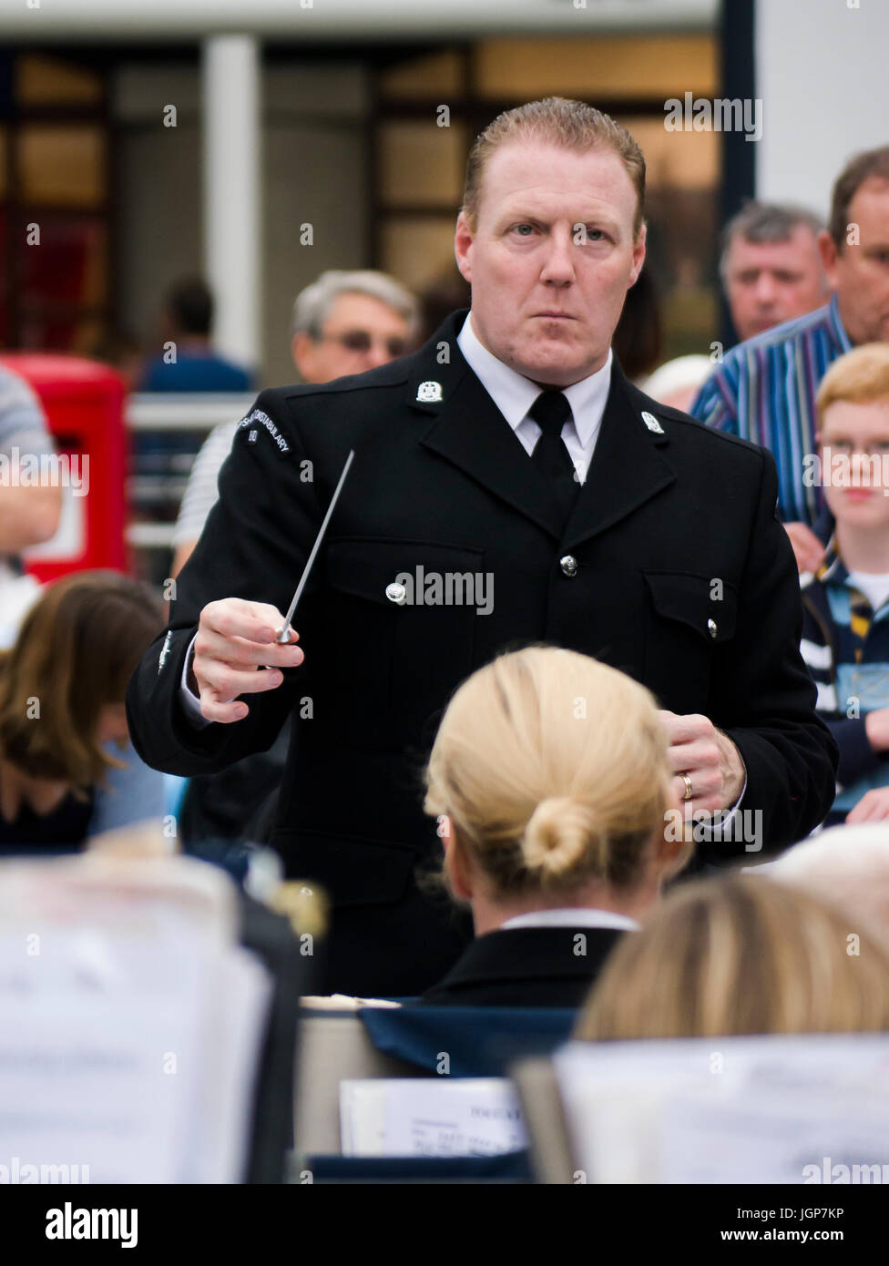 Die conducter des Hampshire constabulary Band Stockfoto
