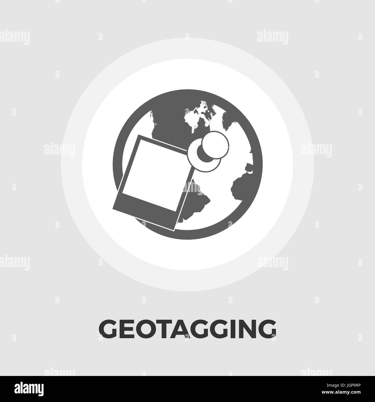 Geotegging. Icon-Vektor. Flach-Symbol auf dem weißen Hintergrund isoliert. Editierbare EPS-Datei. Vektor-Illustration. Stock Vektor