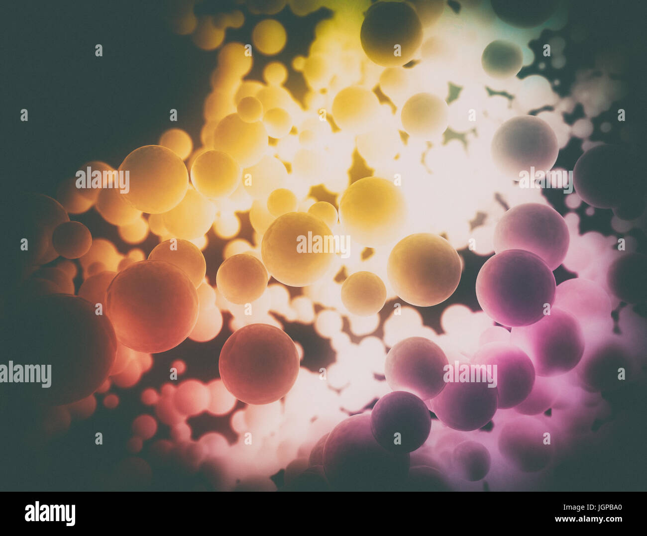 Abstrakte Gruppe Oflit Zellen-Moleküle Stockfoto