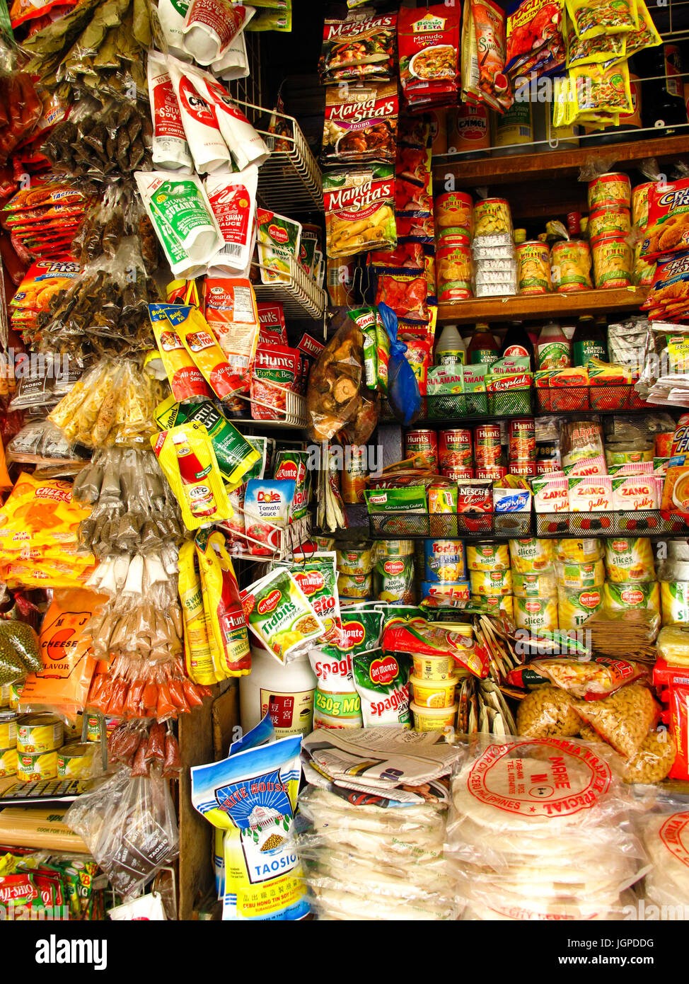 Der Carbon-Markt ist der älteste und größte Bauernmarkt in Cebu City, befindet sich in der Region Central Visayas auf den Philippinen. Stockfoto