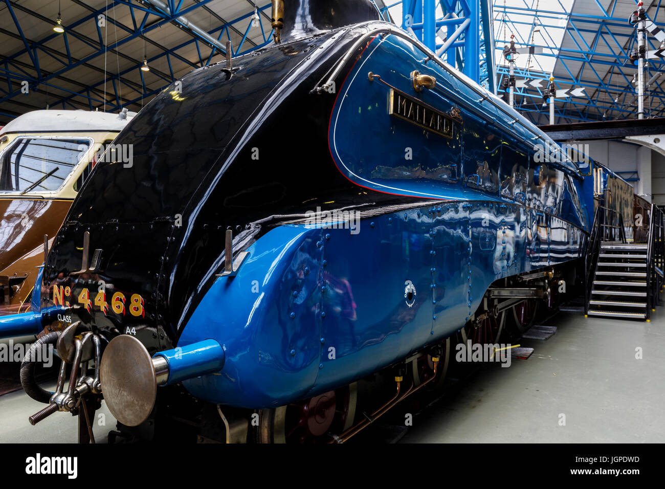 "Stockente" trainieren, Rittersaal, National Railway Museum, York, Yorkshire, England, Vereinigtes Königreich Stockfoto