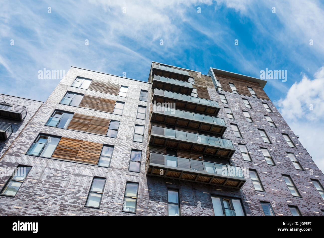 Wohn-Appartements bei The Rock in Bury, Lancashire. Stockfoto