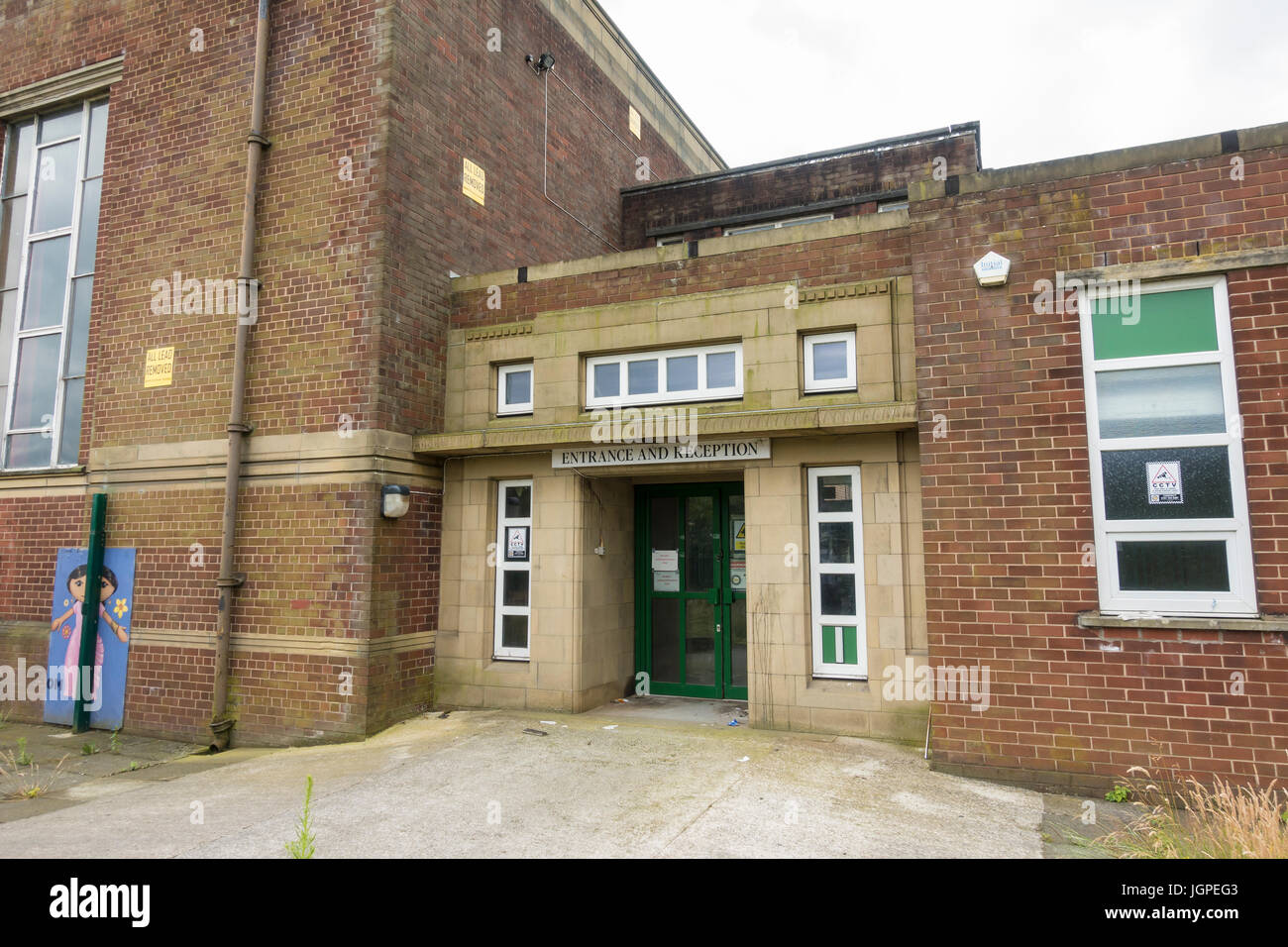 Die alten Elton High School in Bury, jetzt abgerissen Stockfotografie