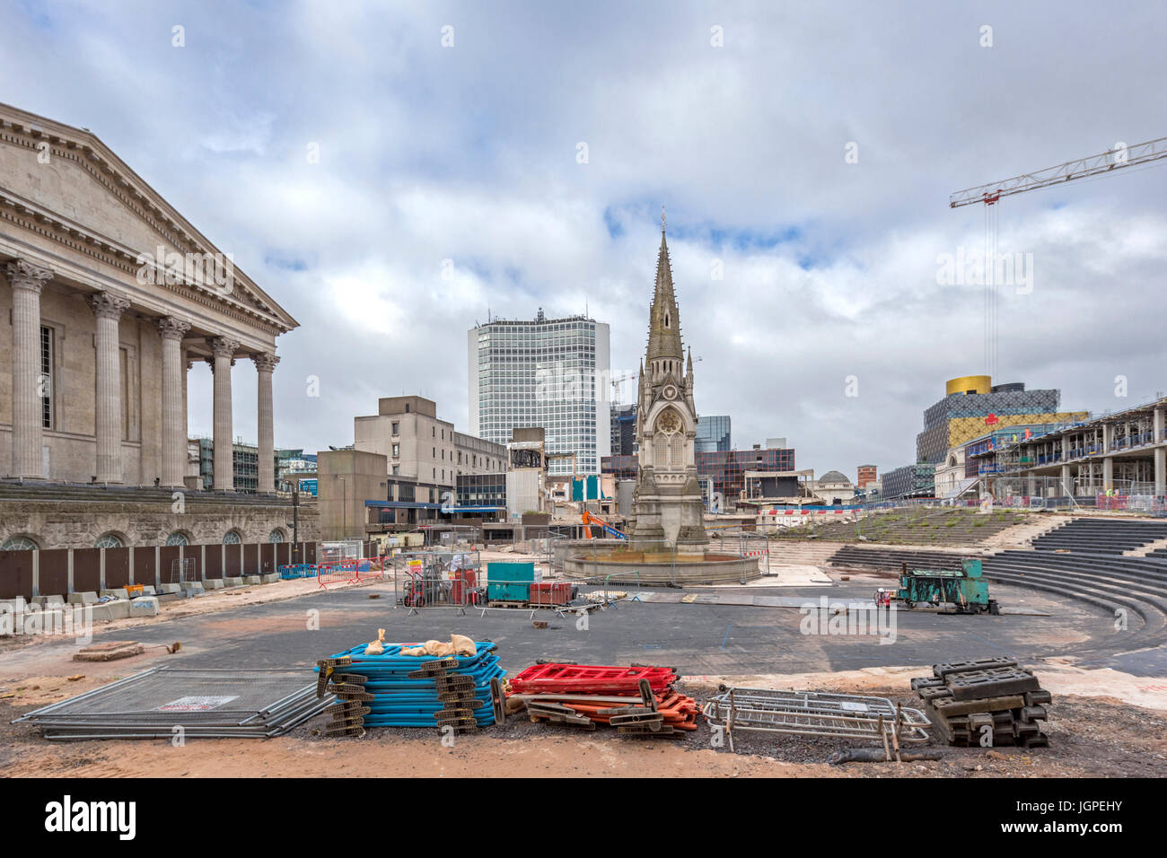 Die Sanierung des Stadtzentrum von Birmingham bei Paradise CIrcus Birmingham, England, UK Stockfoto