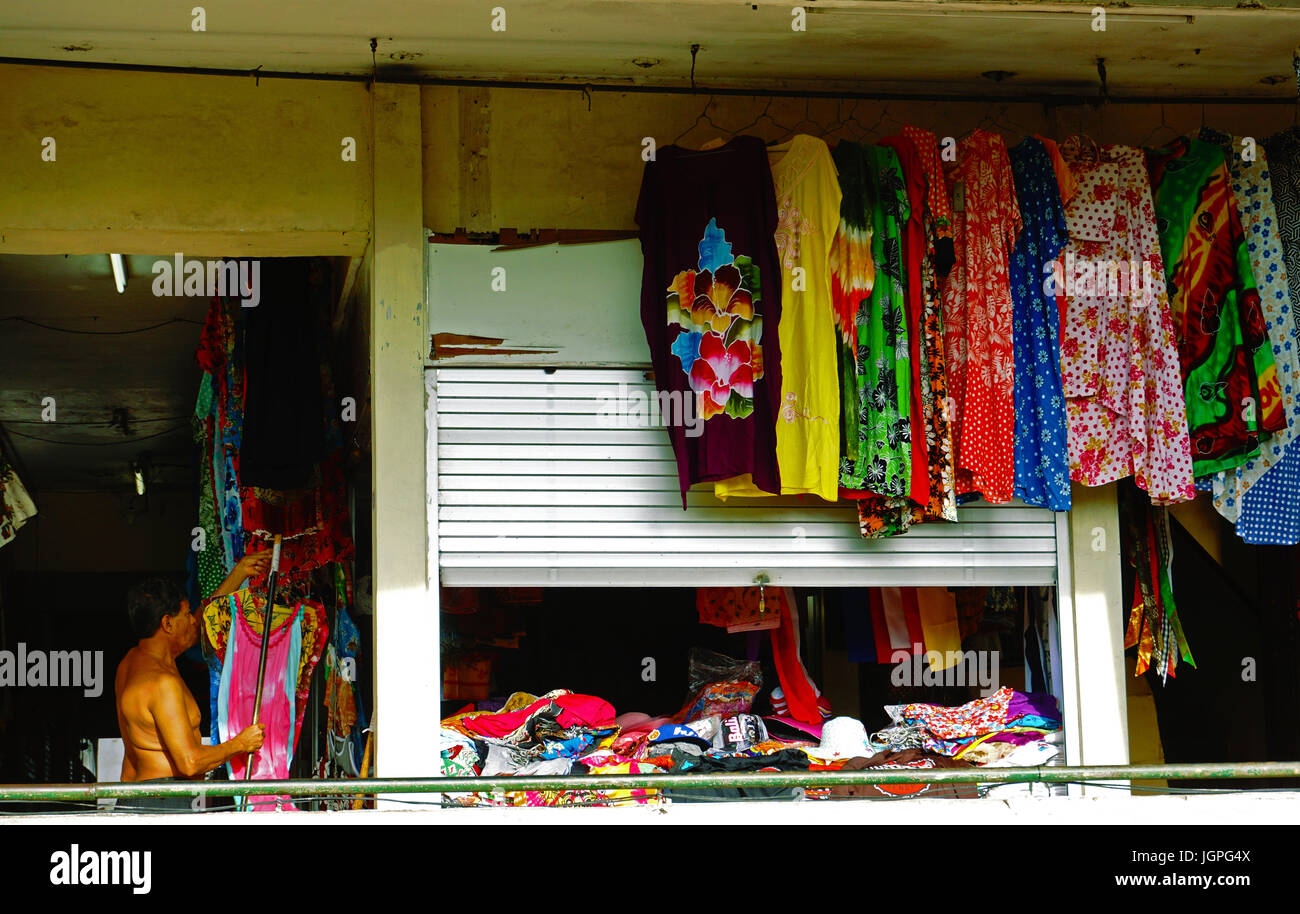 Tägliche Aktivität im Kumbasari Markt, Denpasar. Stockfoto