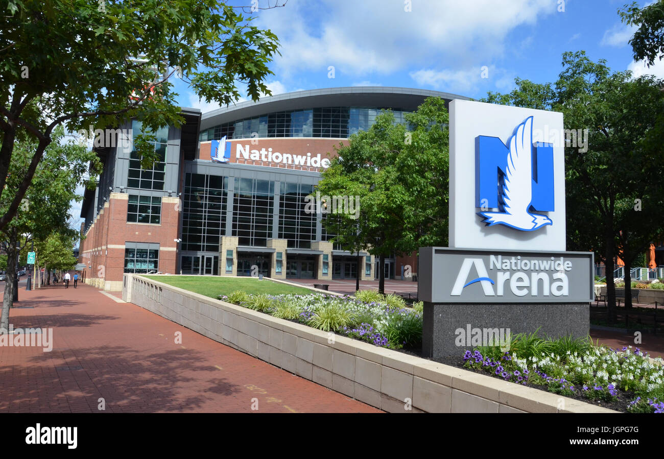 COLUMBUS, OH - Juni 27: Nationwide Arena in Columbus, Ohio ist am 27. Juni 2017 gezeigt. Es ist die Heimat von den Columbus Blue Jackets in der National Hock Stockfoto