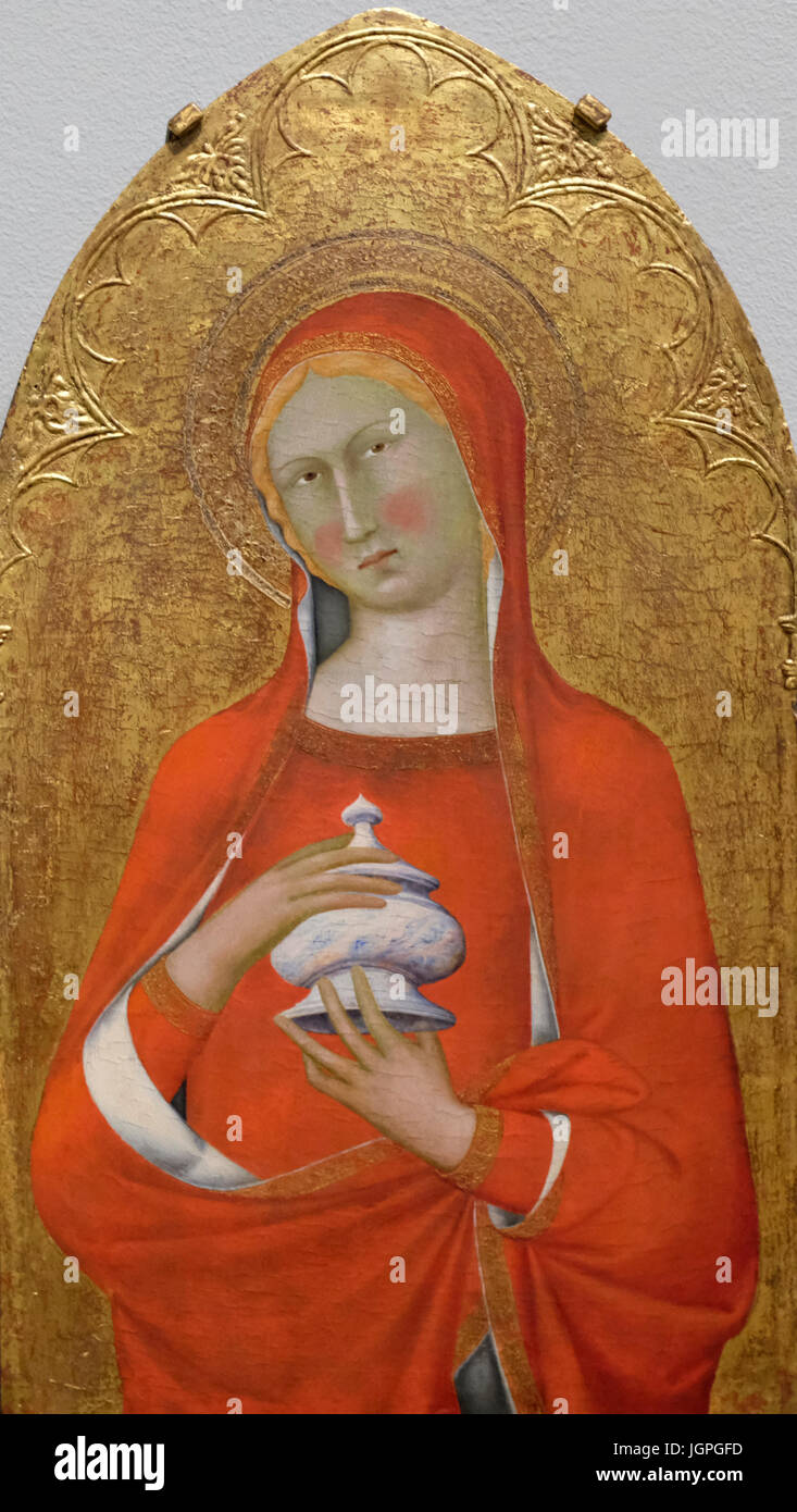 Hl. Maria Magdalena - Meister des Palazzo Venezia Madonna - ca. 1350 Stockfoto